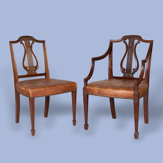A Set of Ten Carved Dining Chairs In the Neoclassical Manner
